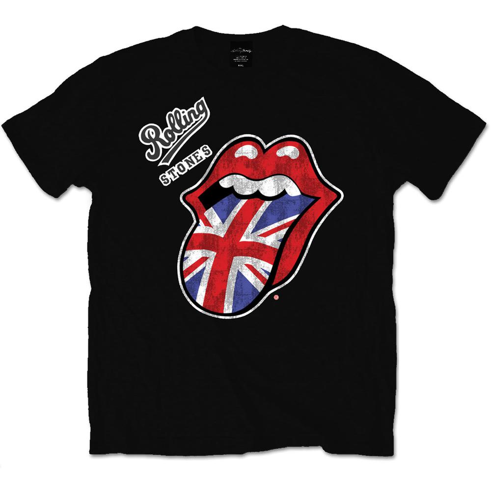 The Rolling Stones - Vintage British Tongue Mens T-shirt - Black